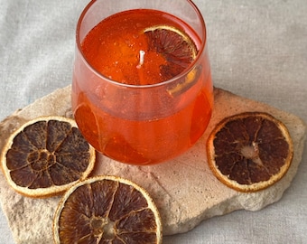 Aperol Spritz kaars, oranje cocktailkaars, geurkaars van gelwas, zomerkaars met sinaasappels, geur van Orange Sunrise, Aperol kaars, oranje kaars