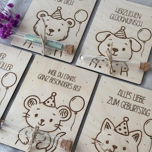 Geld cadeau verjaardag hout, geld cadeau kinderverjaardag, geld cadeaukaart hout, geld cadeau idee, verjaardagskaart hout