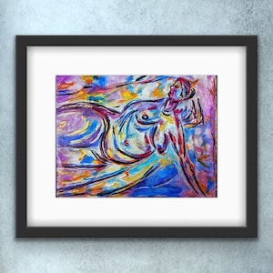 Original Abstract figurative Woman Painting