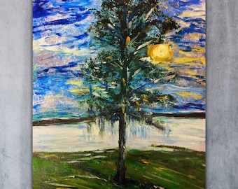 Original Abstract Landscape Painting