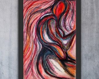 Original Abstract Figurative Painting