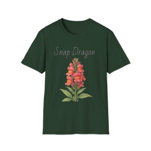 Snap Dragon T-Shirt- gardening, flowers, wearable art