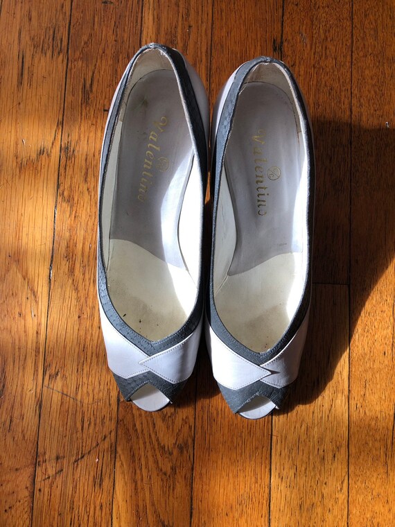 Vintage Cream/ Gray Valentino Mini Pumps