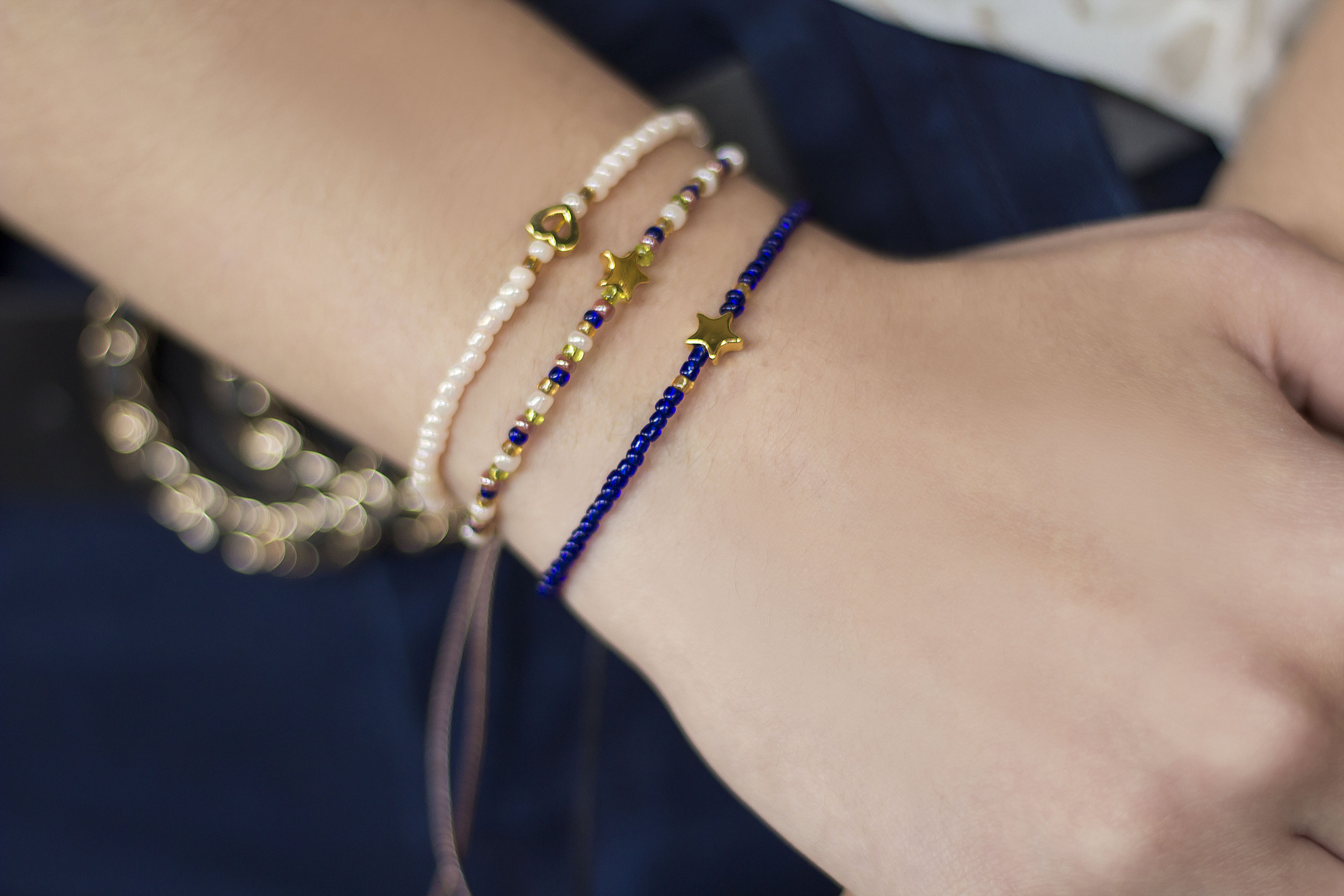 Heart bracelet Gold heart charm bracelet small heart cord Etsy