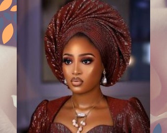 Autogele | Ipele | Fila | Wedding Accessory | Head Wrap | Head Tie | Aso Oke