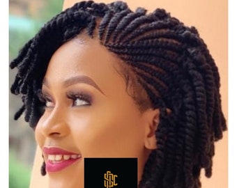 Kinky Braided Wig | Kinky Twist | Twist Braid | Kinky Twist | Handmade