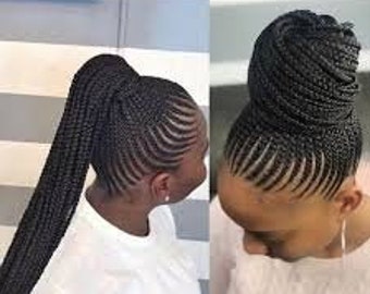Cornrow Braided Wigs | Ghana Weaving | Lace Wig | 360 Closure | Baby Hair | Shuku