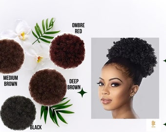 Afro Ponytail Bun Hair Extension | Drawstring For Sexy Updo