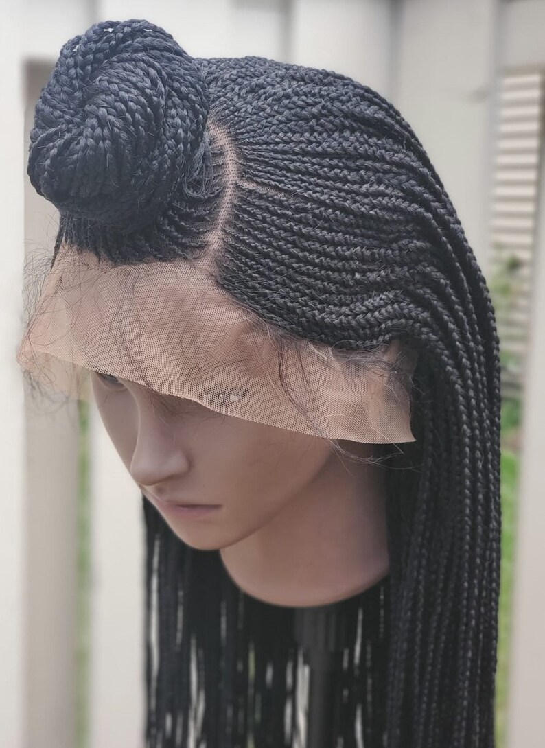 Cornrow Braid Ghana Weaving Braided Wig All Back Braid Etsy