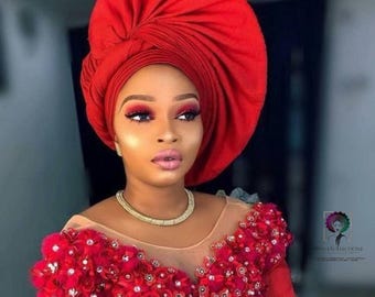 Traditional Autogele | Ready To Wear Head Bands  and Ipele and Fila | Wedding Accessory | Headwrap | Custom African Hat | Aso Oke