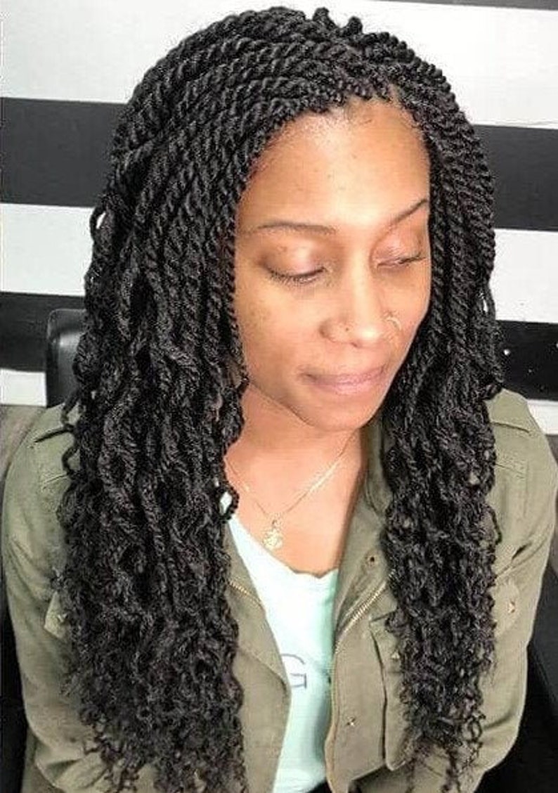 Long Kinky Twist Kinky Braided Wig Gift for Her Handmade - Etsy