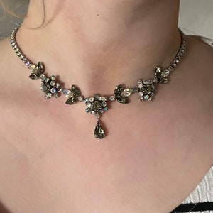 Mid century crystal necklace