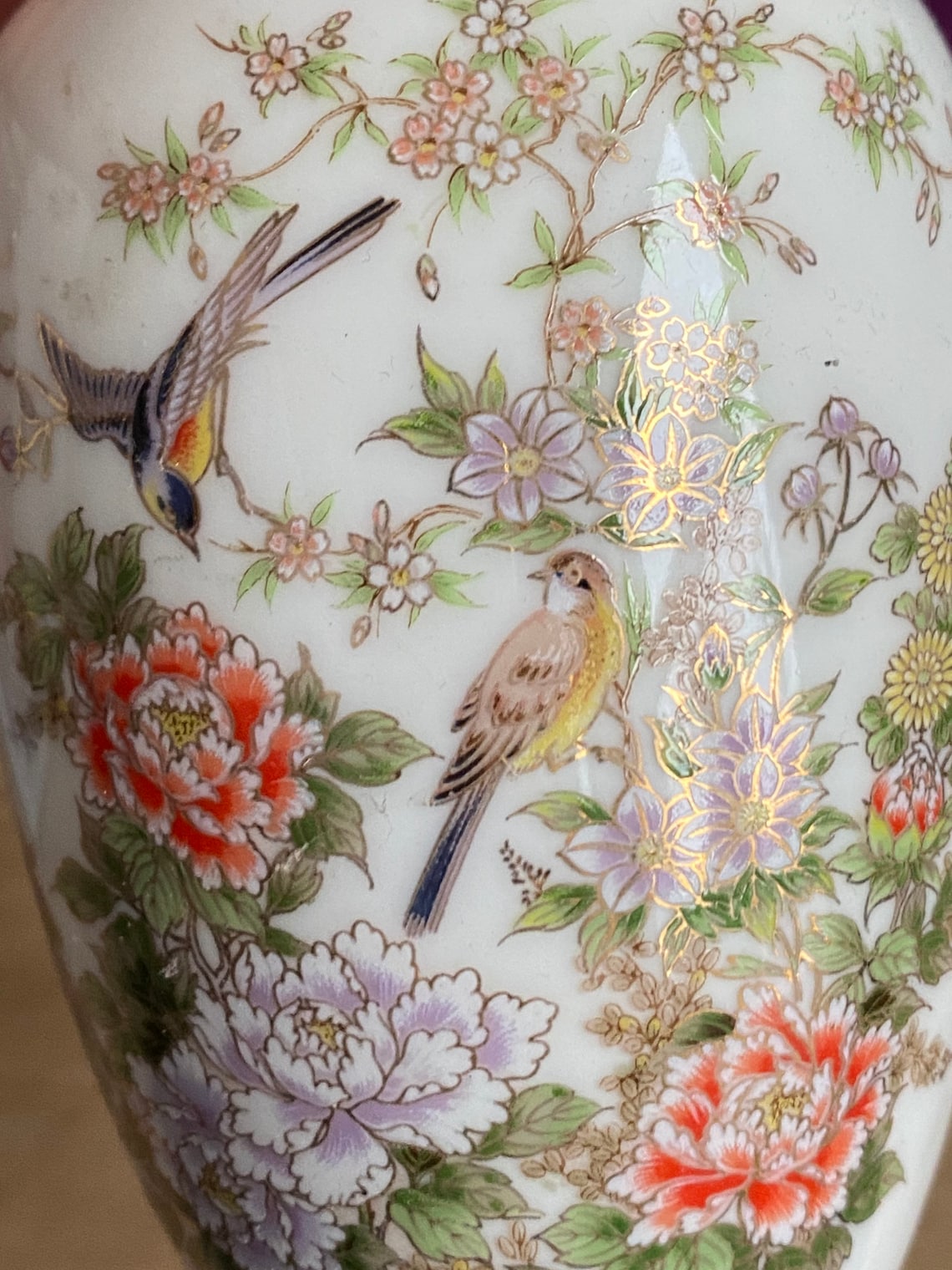 Japanese hand painted small vase Etsy