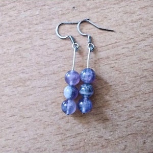 Amethyst - Natural stone earrings