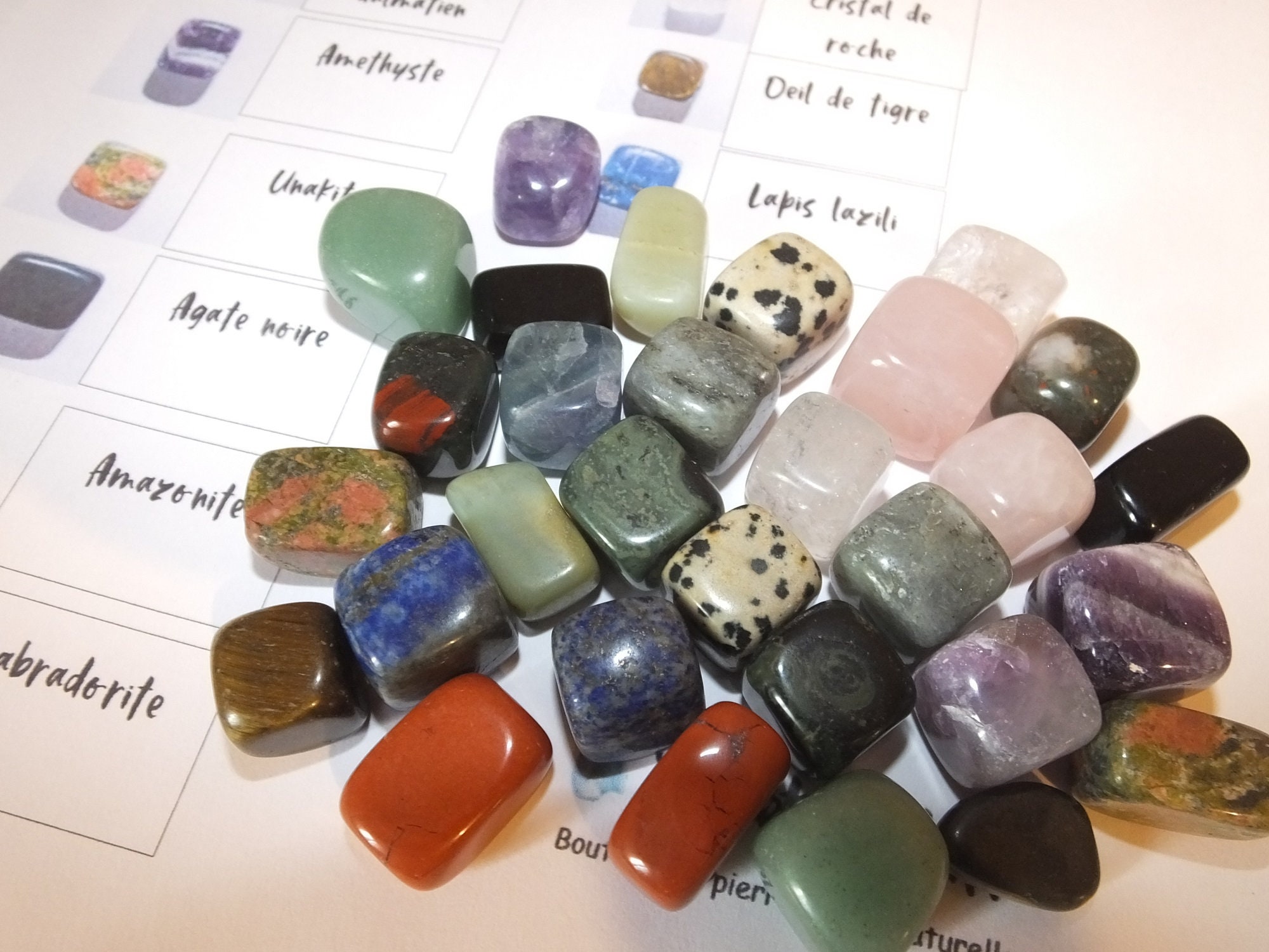 Semi precious stones collection set sale