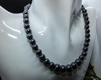 Natural hematite necklace (Pearls)