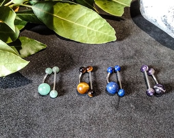Piercing en piedras naturales semipreciosas (litoterapia, ombligo)
