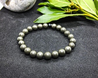 Natural pyrite bracelet - Semi-precious gemstones