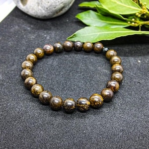 Natural Bronzite Bracelet - Semi-precious natural gemstones