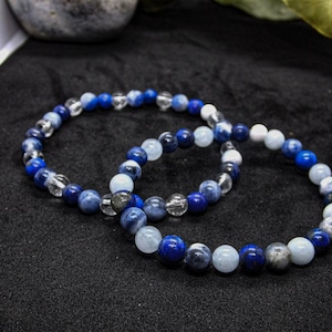 Bracelet for the Thyroid and hormonal problems (hyperthyroidism // hypothyroidism) - Throat chakra