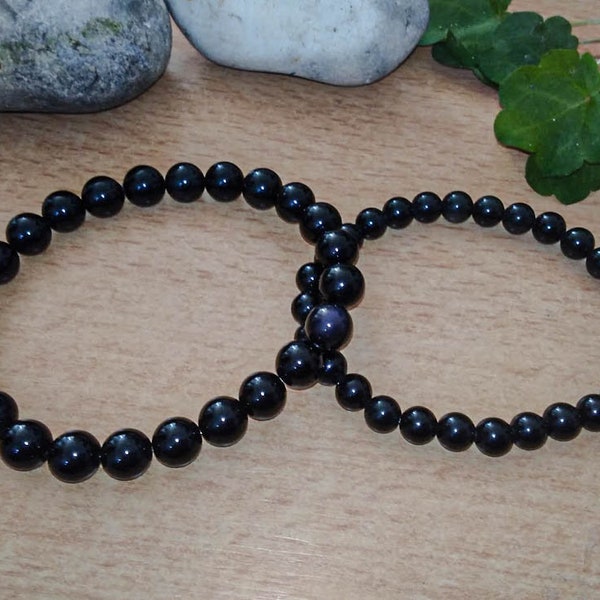 Bracelet obsidienne oeil celeste naturelle (obsidienne arc-en-ciel)