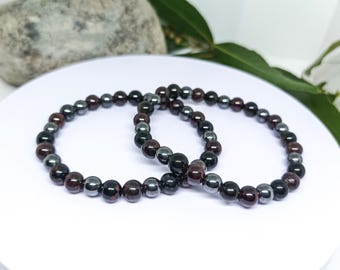 SOFTONES Bracciale Con Perline In Pietra Lavica 8 Mm – Diffusore Oli Essenziali – Aromaterapia – Regalo Uomo Donna – Elastico