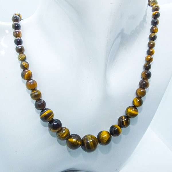 Collier en pierre oeil de tigre naturel