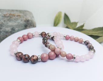 Love Bracelet | Women's Love Bracelet | Heart Chakra Bracelet | Love Stone Bracelet | Rose Stone Bracelet | Gift Bracelet for Women