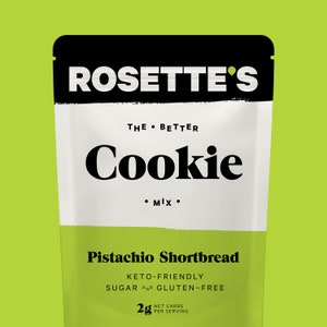 KETO BAKING  MIX - Pistachio Shortbread Cookie Mix:  Low-Carb, Sugar-Free, Gluten-Free