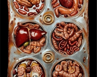 Compartmentalized Human Organs  - 11x14" Glossy Print