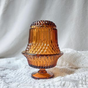 Diamond Point Amber Fairy Lamp - Etsy