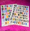 Y2K Magazine cut letters deco sticker sheets