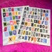 Y2K Ransom note letters deco sticker sheets