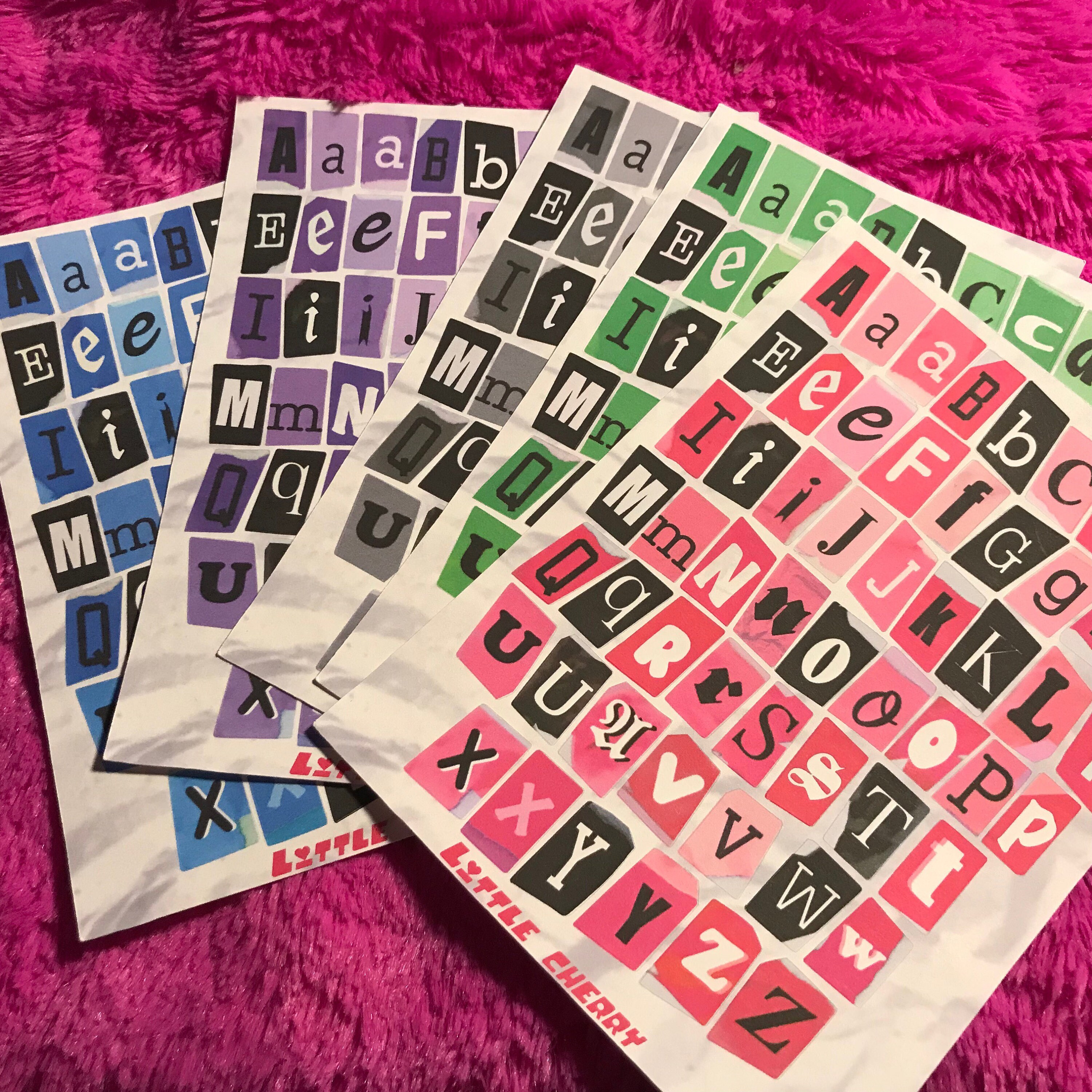 cut out magazine alphabet sticker pack journal newspaper Sticker for Sale  by sarah heranz