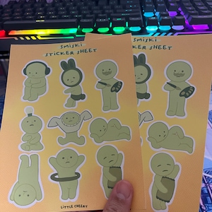 Smiski sticker sheet