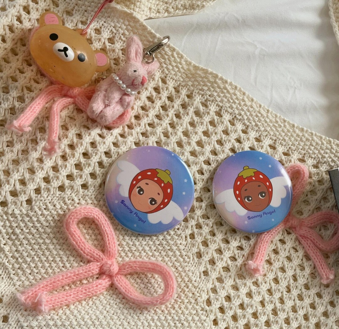 Sonny Angel Button Pin - 2.25” Adorable Strawberry Hat - Etsy