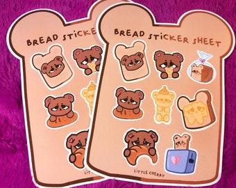 Bear bread sticker sheet