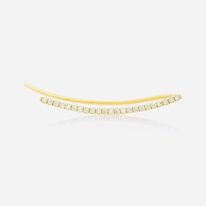 ASTRO Pave CZ Gold Glitter Bar Ear Climber