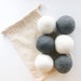Natural Wool Dryer Balls | Organic Handmade 100% New Zealand Wool | Zero Waste Plastic Free Sustainable Laundry | Set of 6 