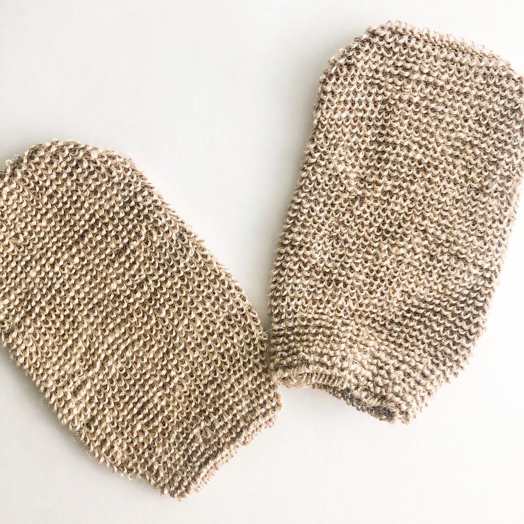 Natural Exfoliating Jute Mitt Organic Biodegradable Body & Etsy UK
