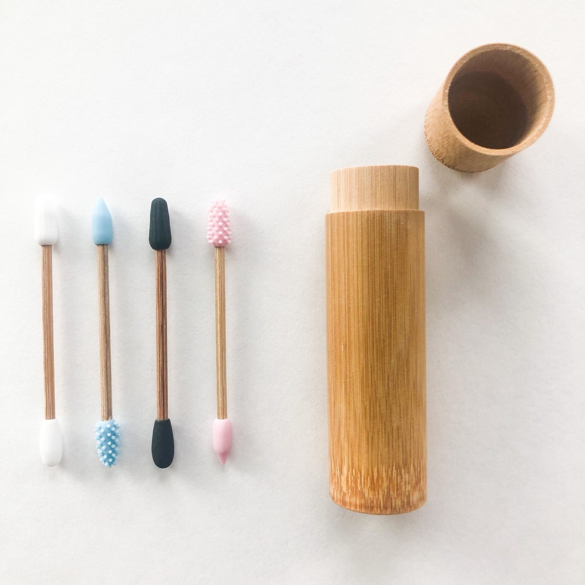 Reusable Bamboo Silicone Qtips Zero Waste Plastic Free Etsy