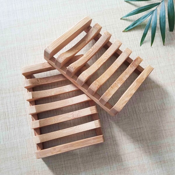 Bamboo Soap Dish Etsy
