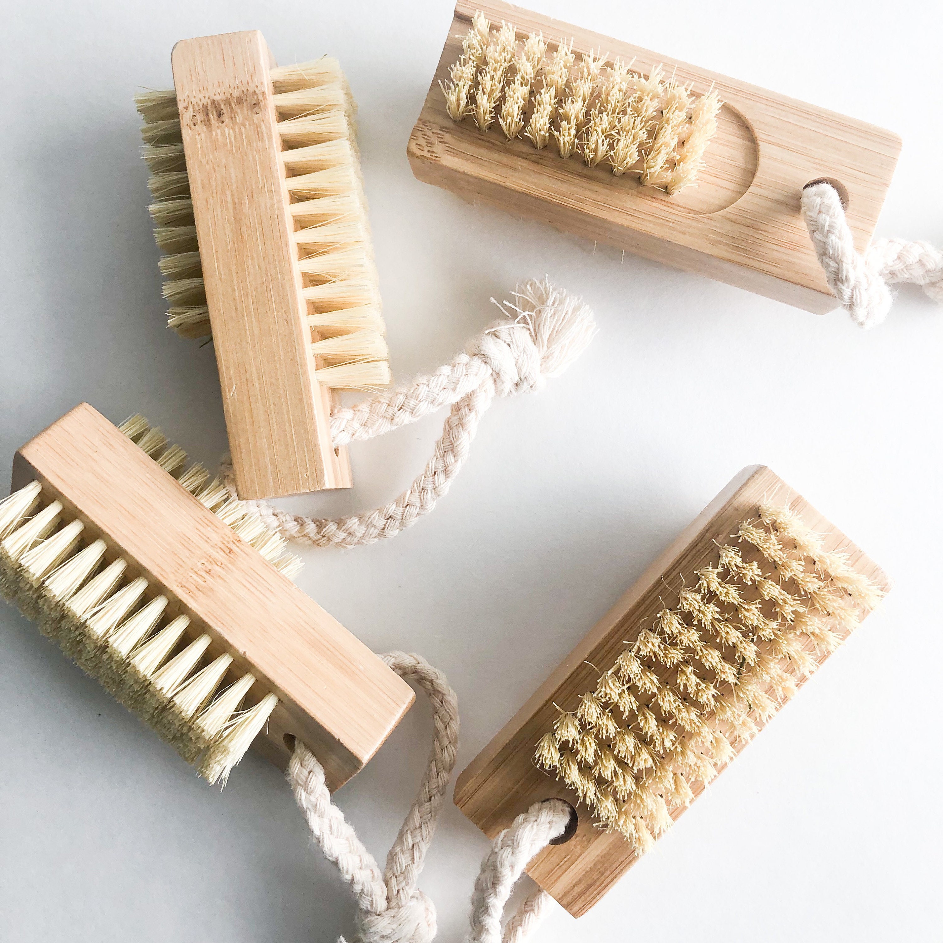Double Sided Bamboo Sisal Nail Brushzero Waste Plastic Free Etsy
