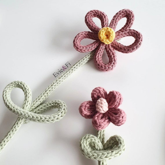 Knitted Wire Flower Flower Decoration Floral Decor Wire Etsy