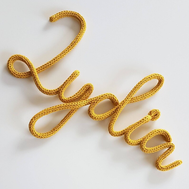 Knitted Wire Name Custom Wire Sign Name Door Sign Wool Wire Etsy UK