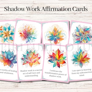 Jeu de cartes d'affirmations sur le travail du fantôme imprimables Affirmations positives imprimables pour le travail du fantôme Cartes d'affirmations imprimables à télécharger Guérison intérieure