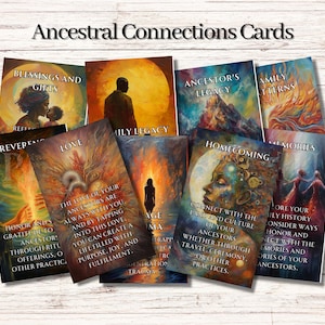 30 connessioni ancestrali Mazzo di carte Oracle Messaggi stampabili dagli antenati Guarigione generazionale Oracolo scaricabile per maledizione generazionale