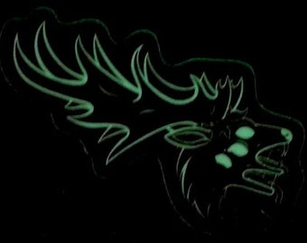 The Stag Sticker (Black Nickel Glow in the Dark Monster Halloween Spooky Kowai Kawaii Goth Nature Deer)