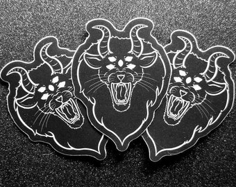 Hellion Sticker (Black Nickel Glow in the Dark Monster Halloween Spooky Kowai Kawaii Goth Nature Aesthetic Autumn Rabbit)