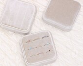 Velvet Ring Box Engagement Ring Wedding Set Stacker Ring Travel Box Organizer Box Premium Handmade Velvet Jewelry Storage Case